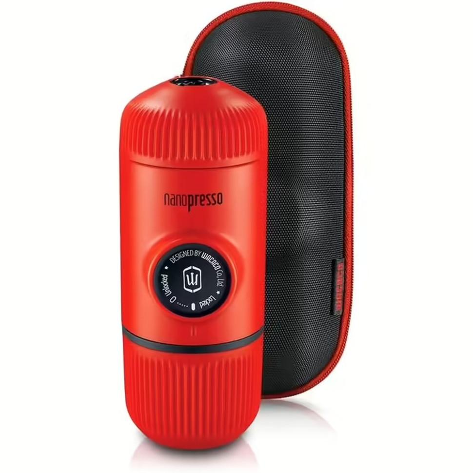 341223.970 Портативна еспресо-кавоварка Wacaco Nanopresso червона з чохлом, механічна, для меленої кави - Зображення 1