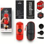 Портативна еспресо-кавоварка Wacaco Nanopresso червона з чохлом, механічна, для меленої кави - Зображення 2
