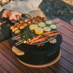 Настільна кругла піч із решіткою гриль та сковорідкою Naturehike CNK2550CF010, 36*32.6*12 см, хромоване залізо - Зображення 7