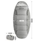 Спальний мішок овальний Naturehike PS200 NH20MSD03, правий, сірий - Зображення 2