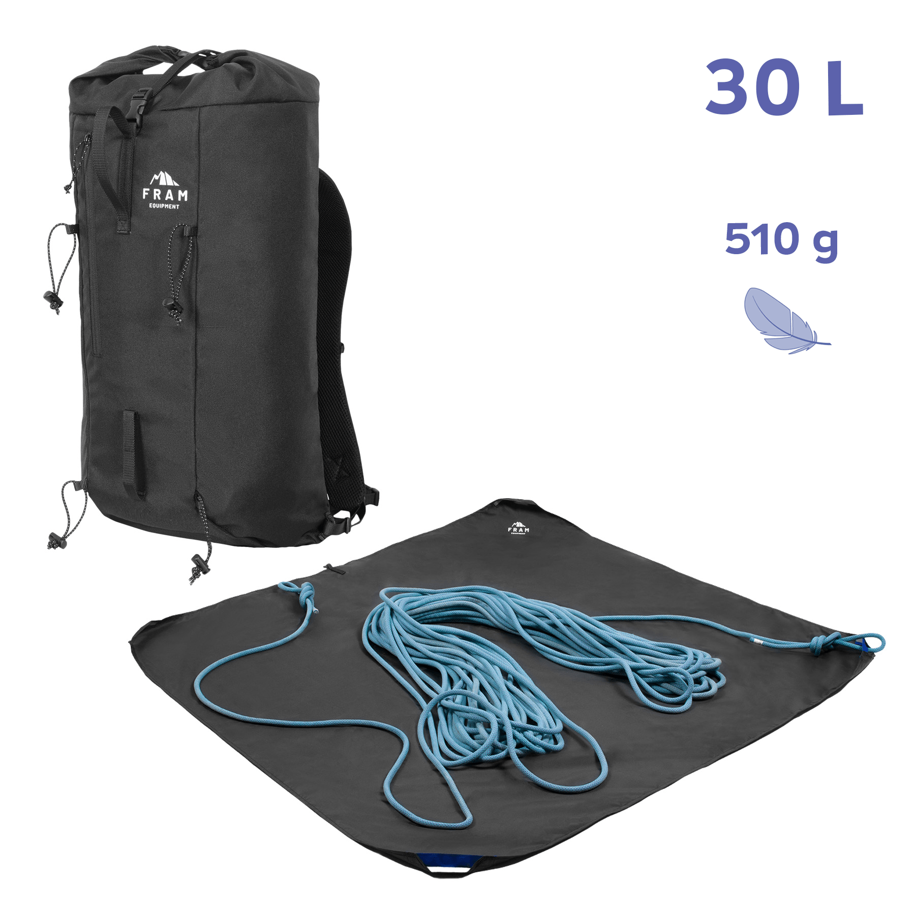 riukzak-dlia-motuzky-olimpos-ropebag-30l-chornyi-65764053833960_-c63444811d Рюкзак Olimpos RopeBag 30L, Чорний, one size - Зображення 1