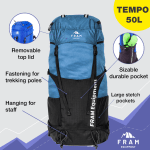 Рюкзак Tempo 50L, Синій, one size - Зображення 20