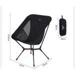 Стілець складаний ультралегкий Naturehike CNK2550JJ013 Yamami YL01, розмір М, алюміній, чорний - Зображення 2
