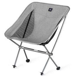 Стілець складаний ультралегкий Naturehike Stellaluna L04 CNK2450JJ015, розмір М, алюміній, сірий