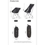 Стілець складаний ультралегкий Naturehike Stellaluna L04 CNK2450JJ015, розмір L, алюміній, сірий - Зображення 4