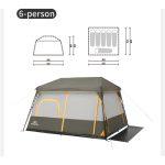Намет шестимісний Naturehike Cape 8.4 CNK2450WS050 з швидким розкриттям, сіро-коричневий - Зображення 2