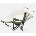 Крісло-шезлонг складане Naturehike CNK2550JJ023 Nightfall T05, сталь, хакі - Зображення 4