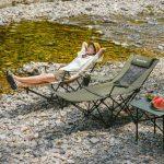 Крісло-шезлонг складане Naturehike CNK2550JJ023 Nightfall T05, сталь, хакі - Зображення 5
