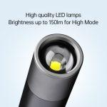 Кишеньковий ручний акумуляторний ліхтар Nextool Zoom Flashlight, 150 лм, алюмінієвий корпус (NE20162, NE20163) - Зображення 3