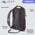 Рюкзак Urban 25L, Чорний - Зображення 14