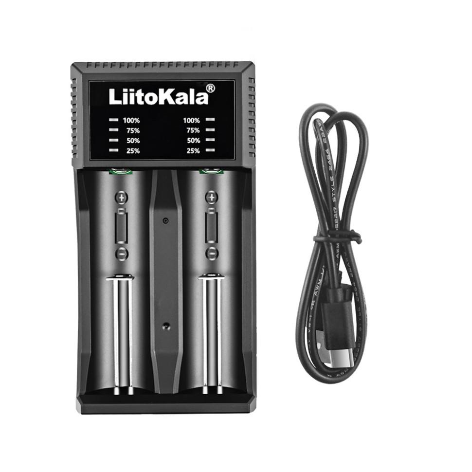 405308.970 Зарядний пристрій Liitokala Lii-C2, Ni-Mh/Li-ion/Li-Fe, Micro USB, LED - Зображення 1