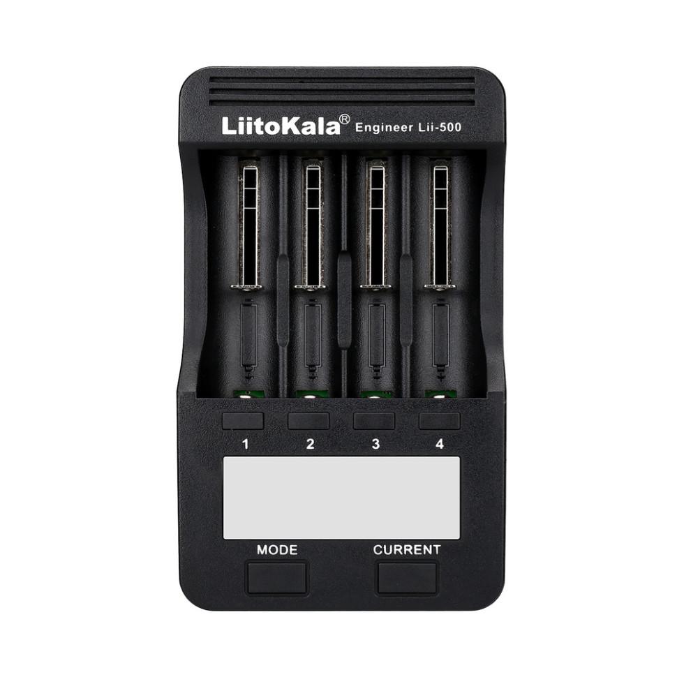 410183.970 Зарядний пристрій Liitokala Lii-500, 4 канала, Ni-Mh/Li-ion, 220V/12V, Powerbank, Test, LCD, Box - Зображення 1