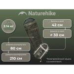 Спальник з капюшоном Naturehike CNK2300SD014 MJ600 Січ, зелений - Зображення 11